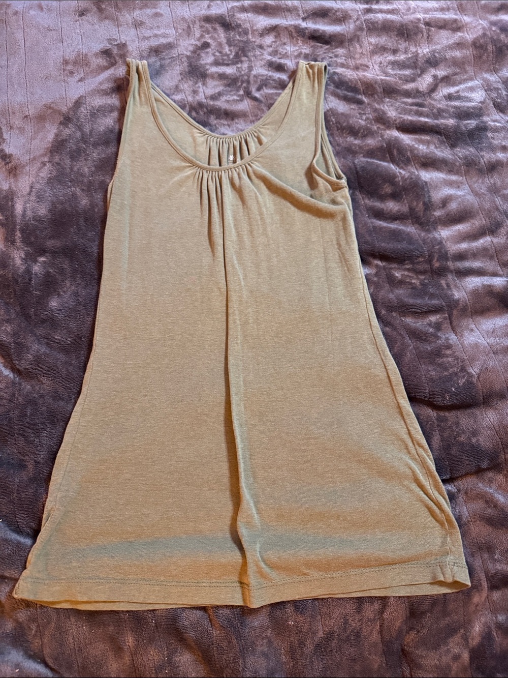 Women's Scoop Neck A-Line Tank Top in Olive